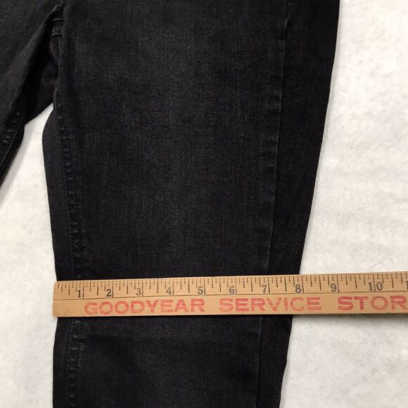 NWT THEORY Russia Black Jeans Women 12 (34x30) Skinny Taper Stretch Denim Biker - Picture 13 of 16